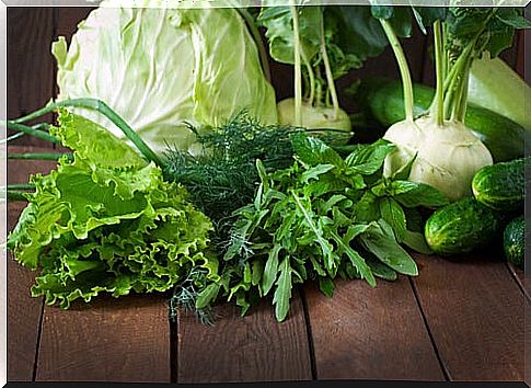 Green leafy vegetables