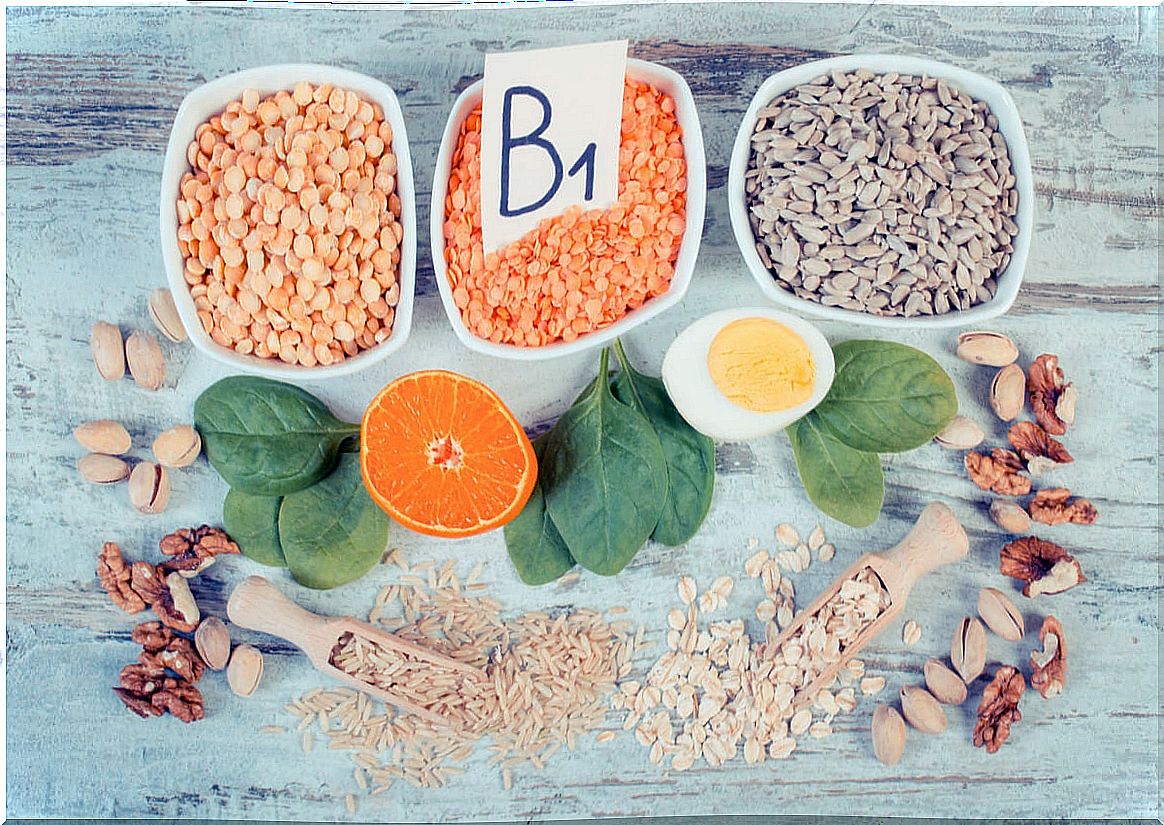 Foods with vitamin B1.