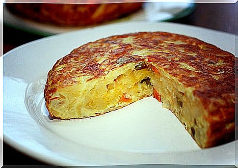 potato and artichoke omelette