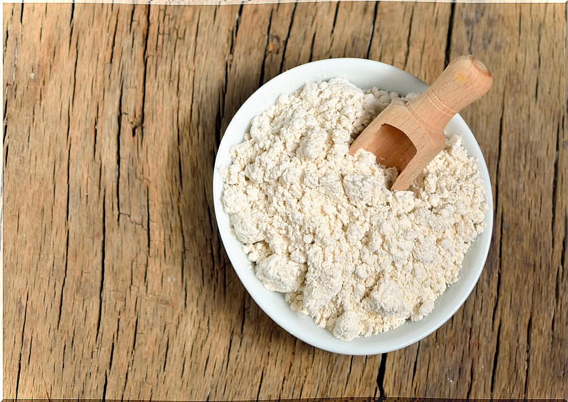 Bowl of colloidal oatmeal.